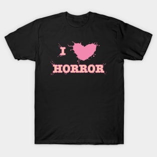 I Heart Horror Gore Pink T-Shirt